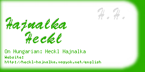 hajnalka heckl business card